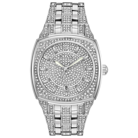 Bulova Dress/Classic Crystal Mens Watch Stainless Steel (8077820002534) (10220885475521)