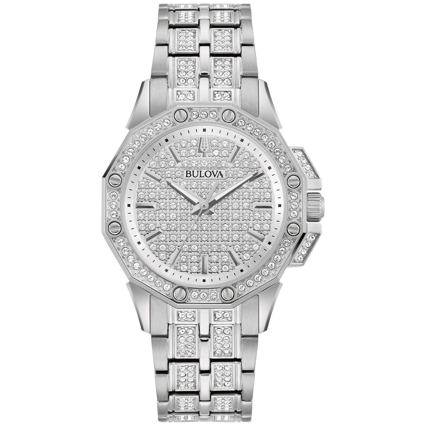 Bulova Dress/Classic Crystal Ladies Watch Stainless Steel (8077820854502) (10220882460865)