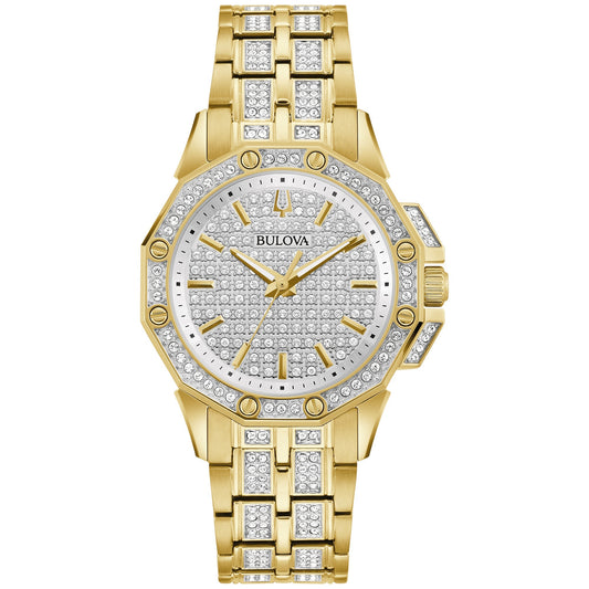 Bulova Dress/Classic Crystal Ladies Watch Stainless Steel (8077823443174) (10220873515201)