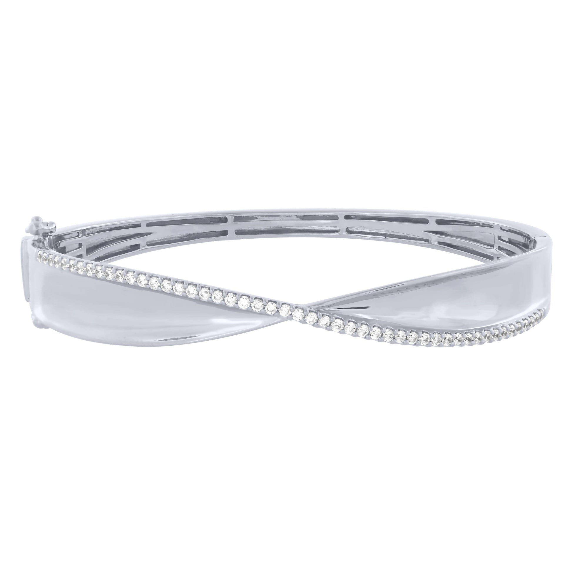 Sterling Silver 3/4Ctw Diamond Bangle (6738322489499) (10220951568577)