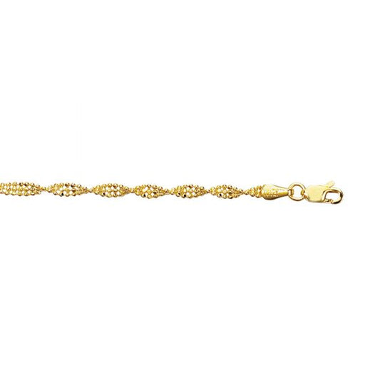 14K Gold Twisted Bead Bracelet (8263076511974) (10220858212545)