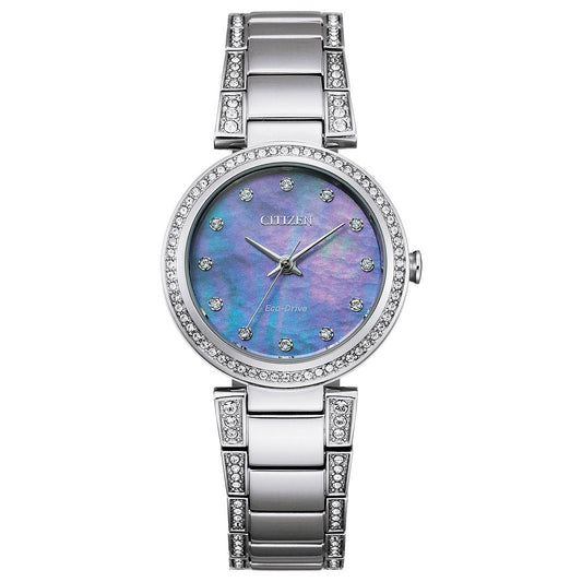 CITIZEN Eco-Drive Dress/Classic Eco Crystal Eco Ladies Stainless Steel (8434911445222) (10220831473857)