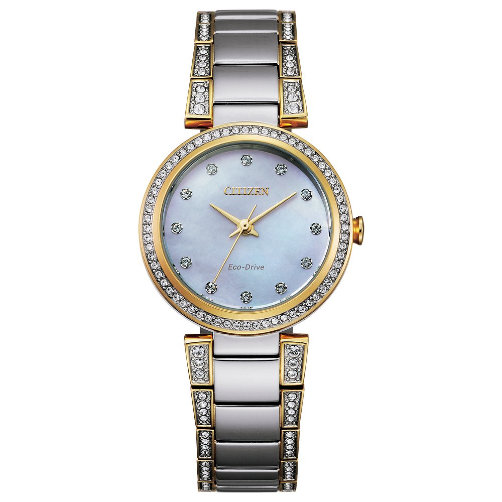 CITIZEN Eco-Drive Dress/Classic Eco Crystal Eco Ladies Stainless Steel (8434909741286) (10220834980033)