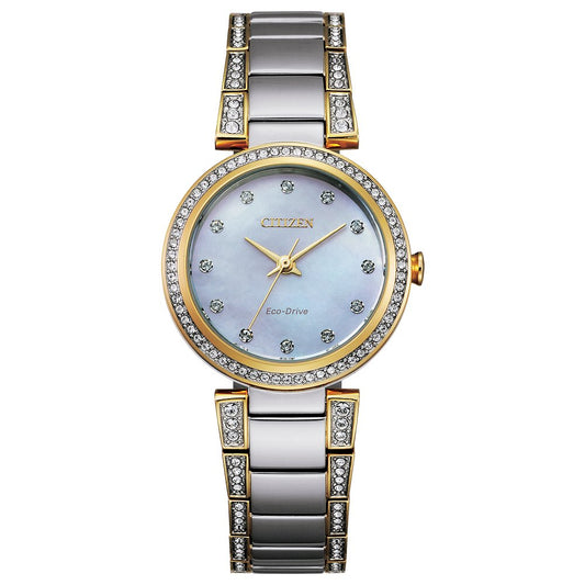 CITIZEN Eco-Drive Dress/Classic Eco Crystal Eco Ladies Stainless Steel (8434909741286) (10220834980033)