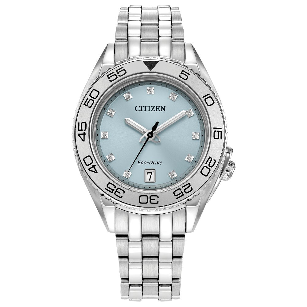 CITIZEN Eco-Drive Sport Luxury Carson Ladies Stainless Steel (8434914787558) (10220824199361)