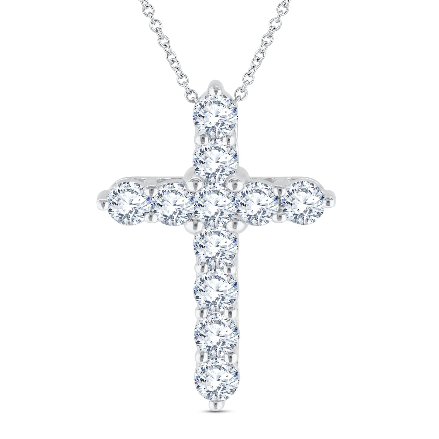 Lab Grown Diamond 2 Carat Cross Pendant (8206882144486) (10220870762689)