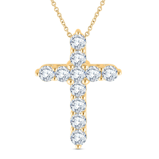 Lab Grown Diamond 2 Carat Cross Pendant (8206882210022) (10220870369473)