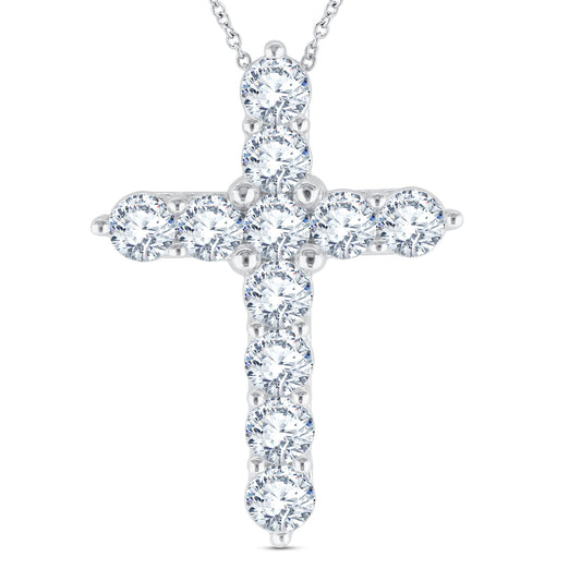 Lab Grown Diamond 3 Carat Cross Pendant (8206882177254) (10220870566081)