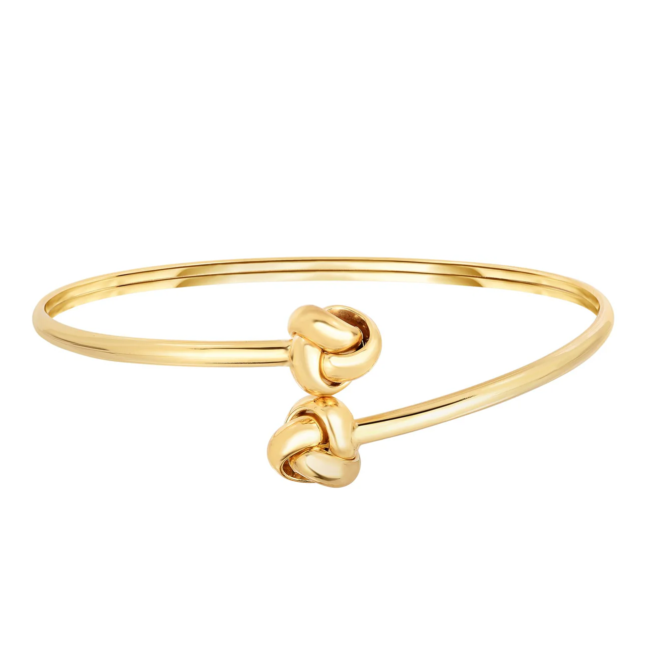 14K Gold Love Knot Bangle (10241813545153)