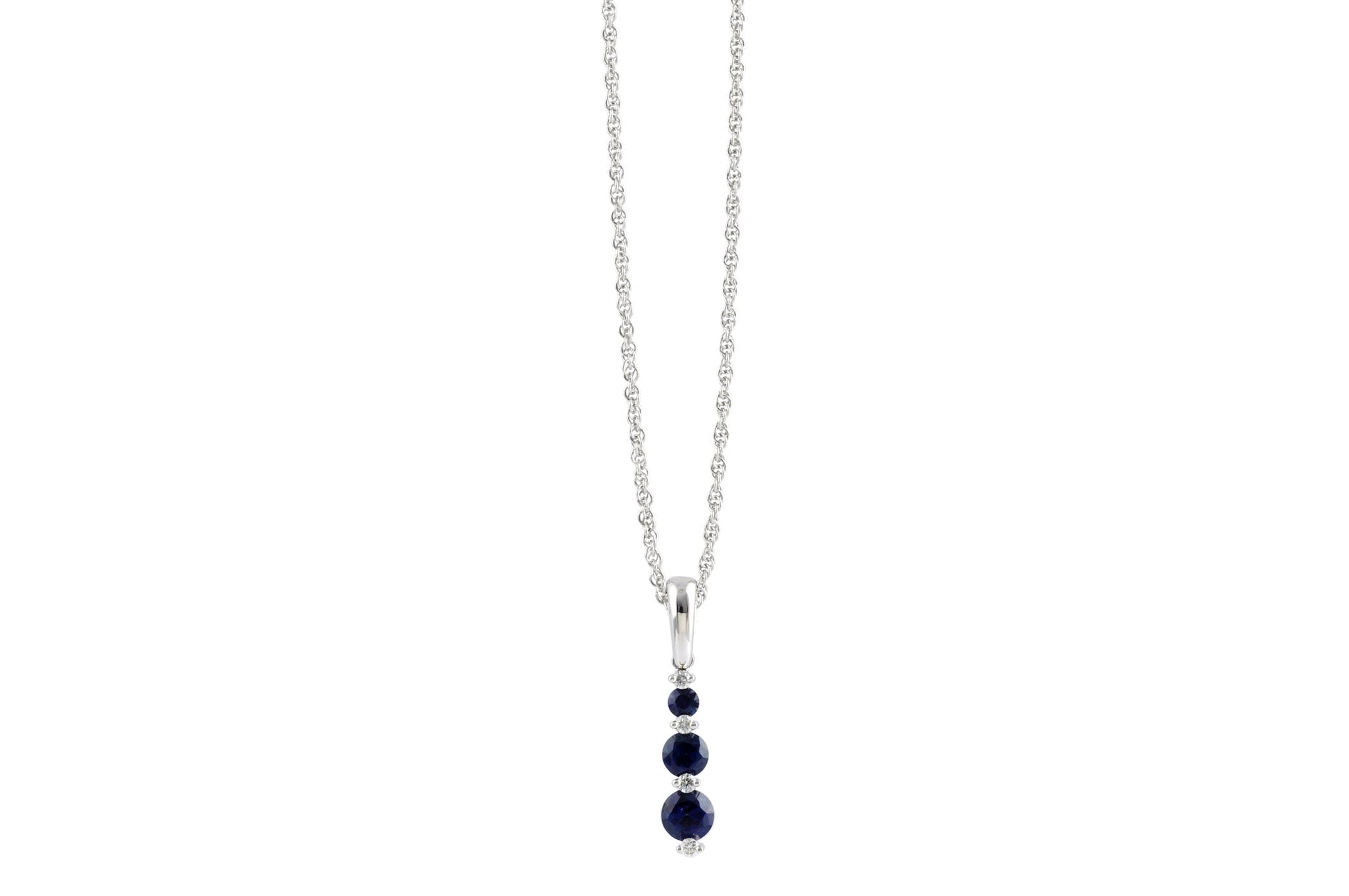 Sapphire And Diamond Pendant (8055264116966) (10220902744257)