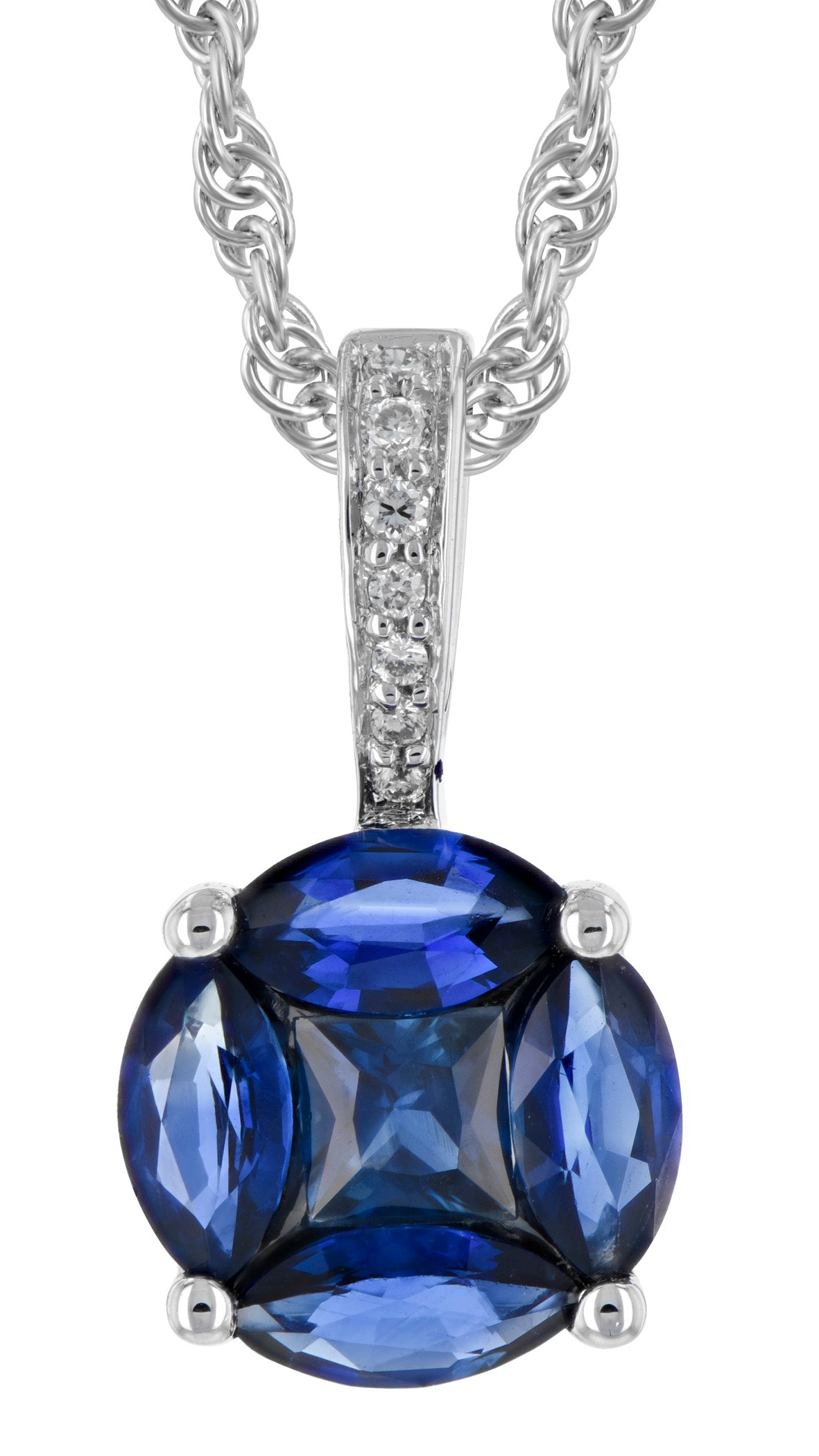 Sapphire Cluster Pendant (8055264248038) (10220902187201)