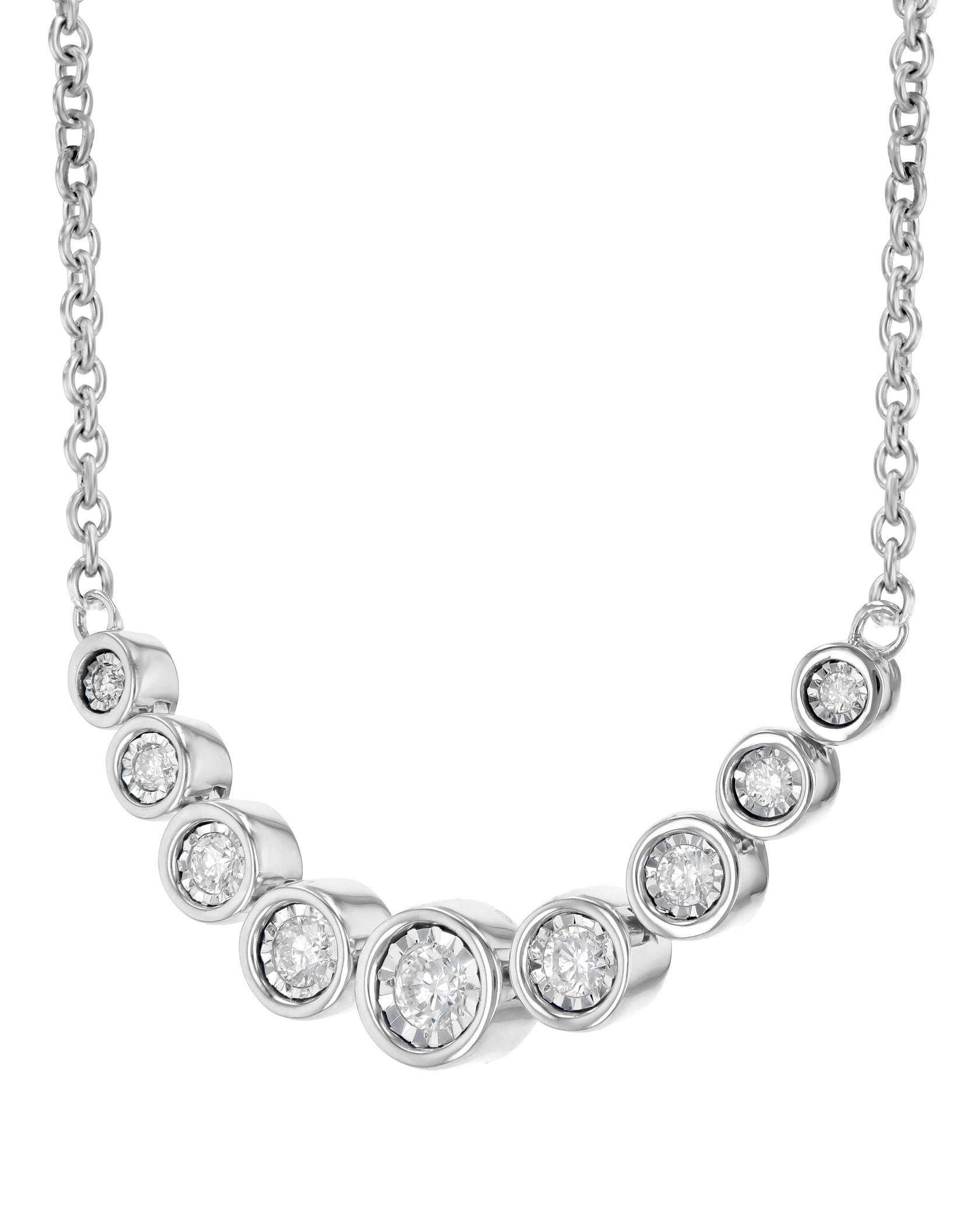 Bezel Set Diamond Bar Necklace (8055264510182) (10220900548801)