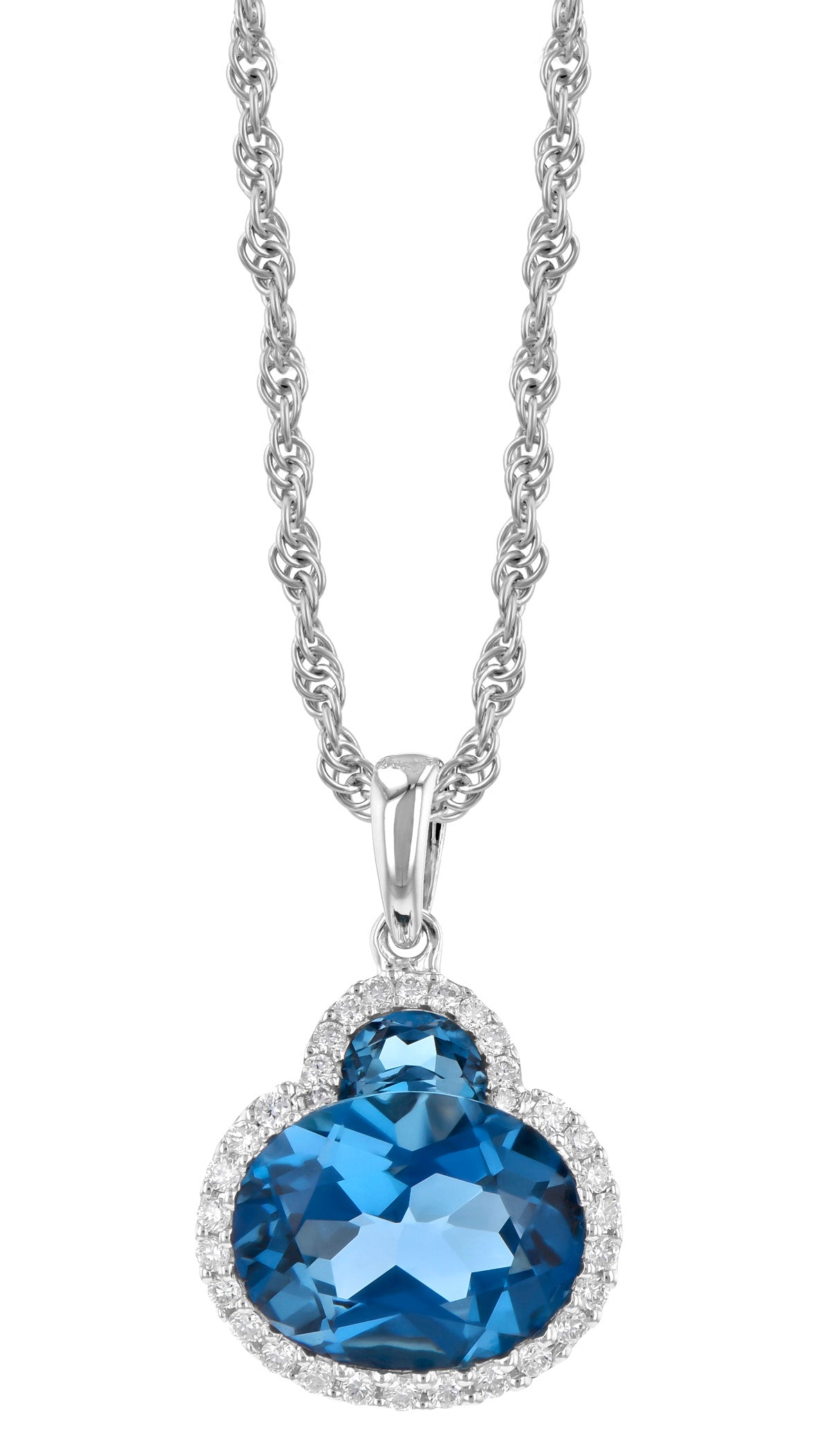 London Blue Topaz And Diamond Pendant (8055264837862) (10220898386113)