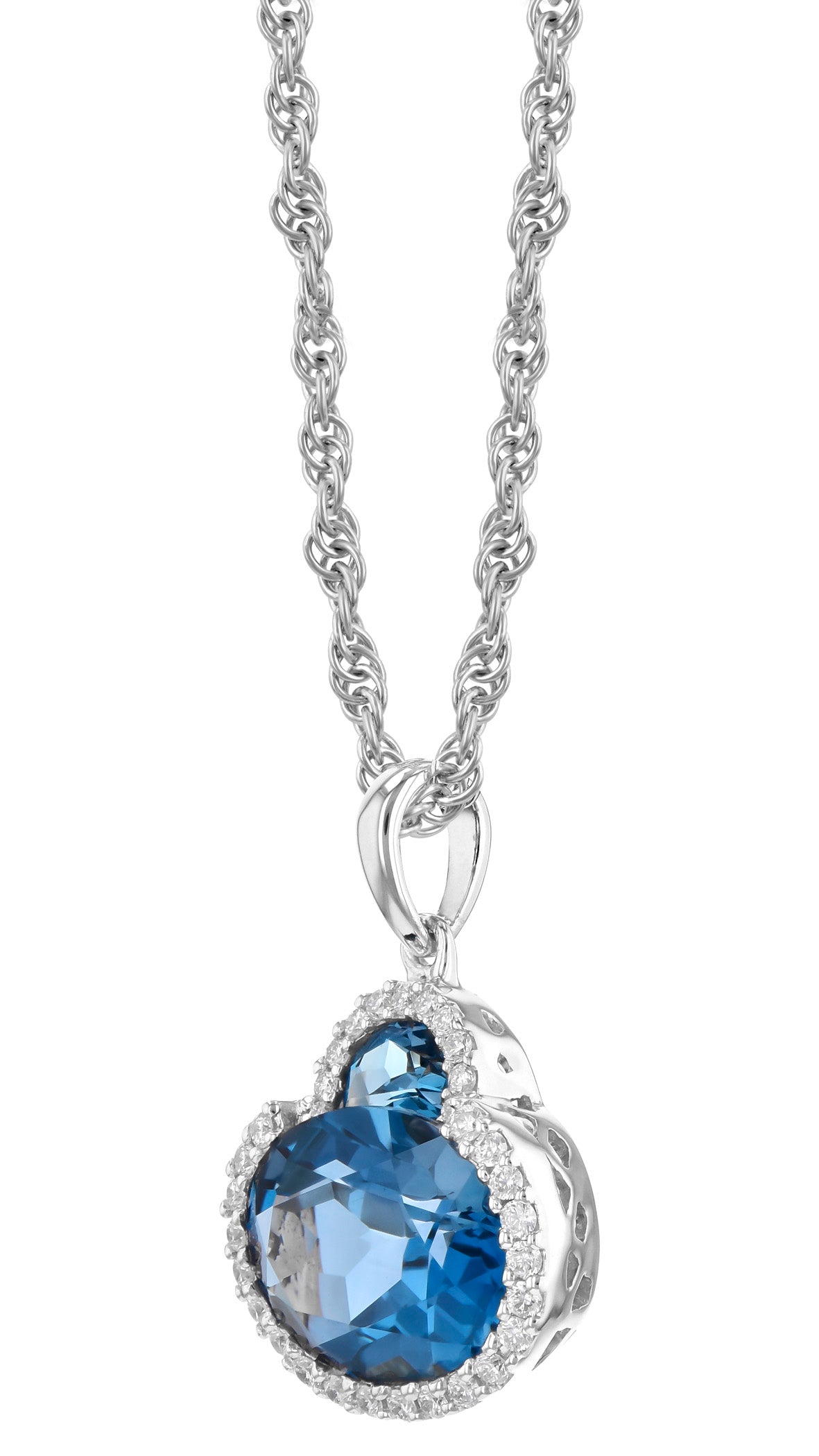 London Blue Topaz And Diamond Pendant (8055264837862) (10220898386113)