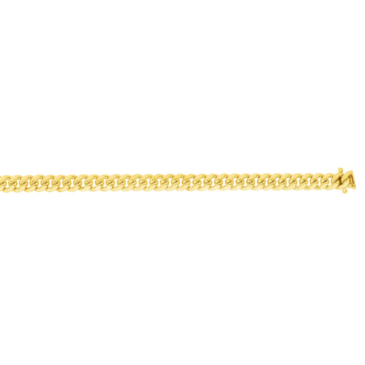 14kt 22 inches with Yellow Gold Finiah 4mm New Miami Cuban Link Chain with Box Clasp (5688354275483) (10220993315009)