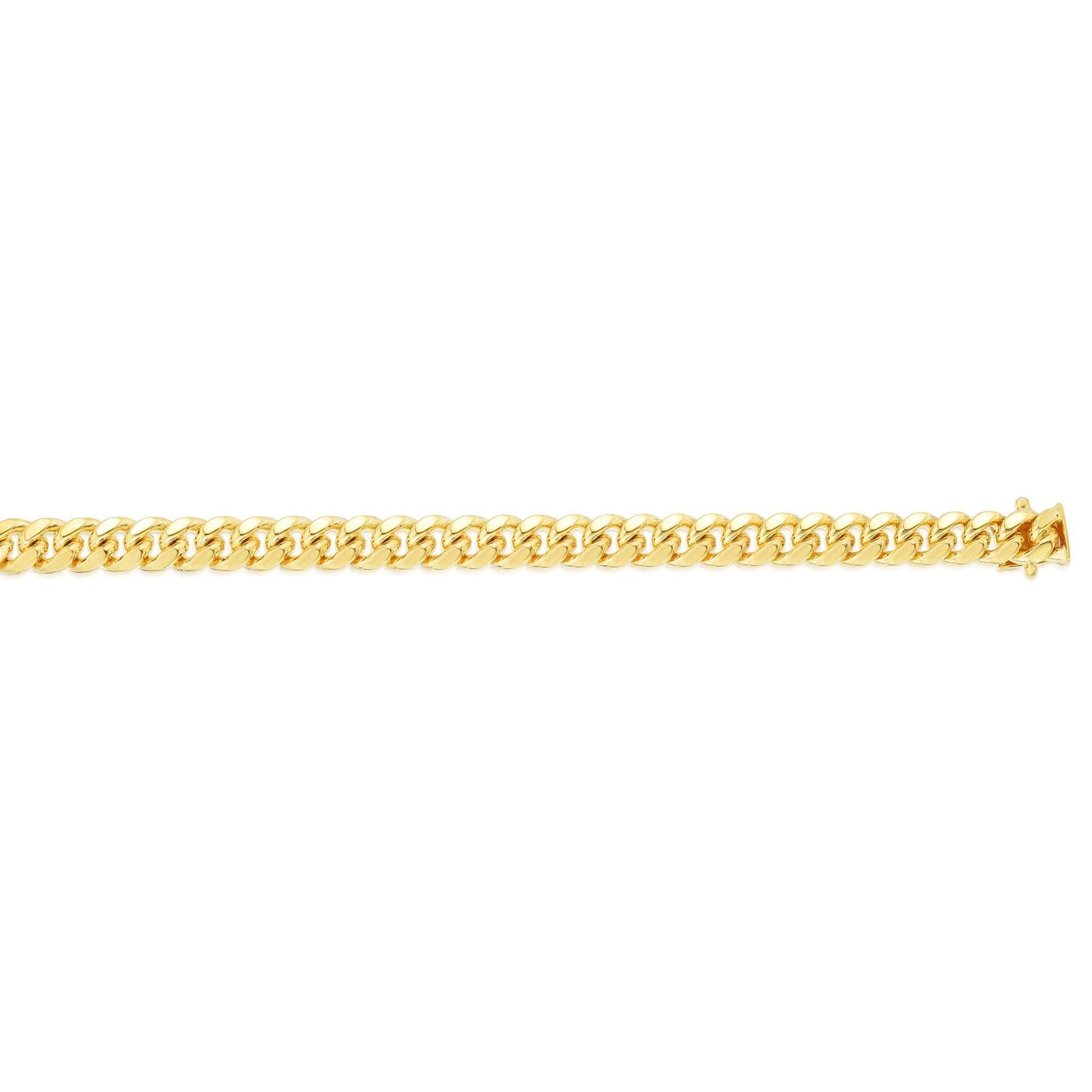 14kt Gold 9 inches Yellow Finish 8.5mm New Miami Cuban Necklace with Box Clasp (5688354046107) (10220993413313)