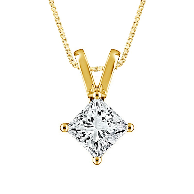 Diamond Solitaire Pendant 0.50 ct tw 14k White Gold (8294423658726) (10220843761857)