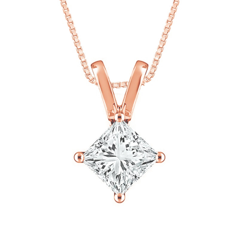 Diamond Solitaire Pendant 1 ct tw 14k White Gold (8294423691494) (10220843565249)