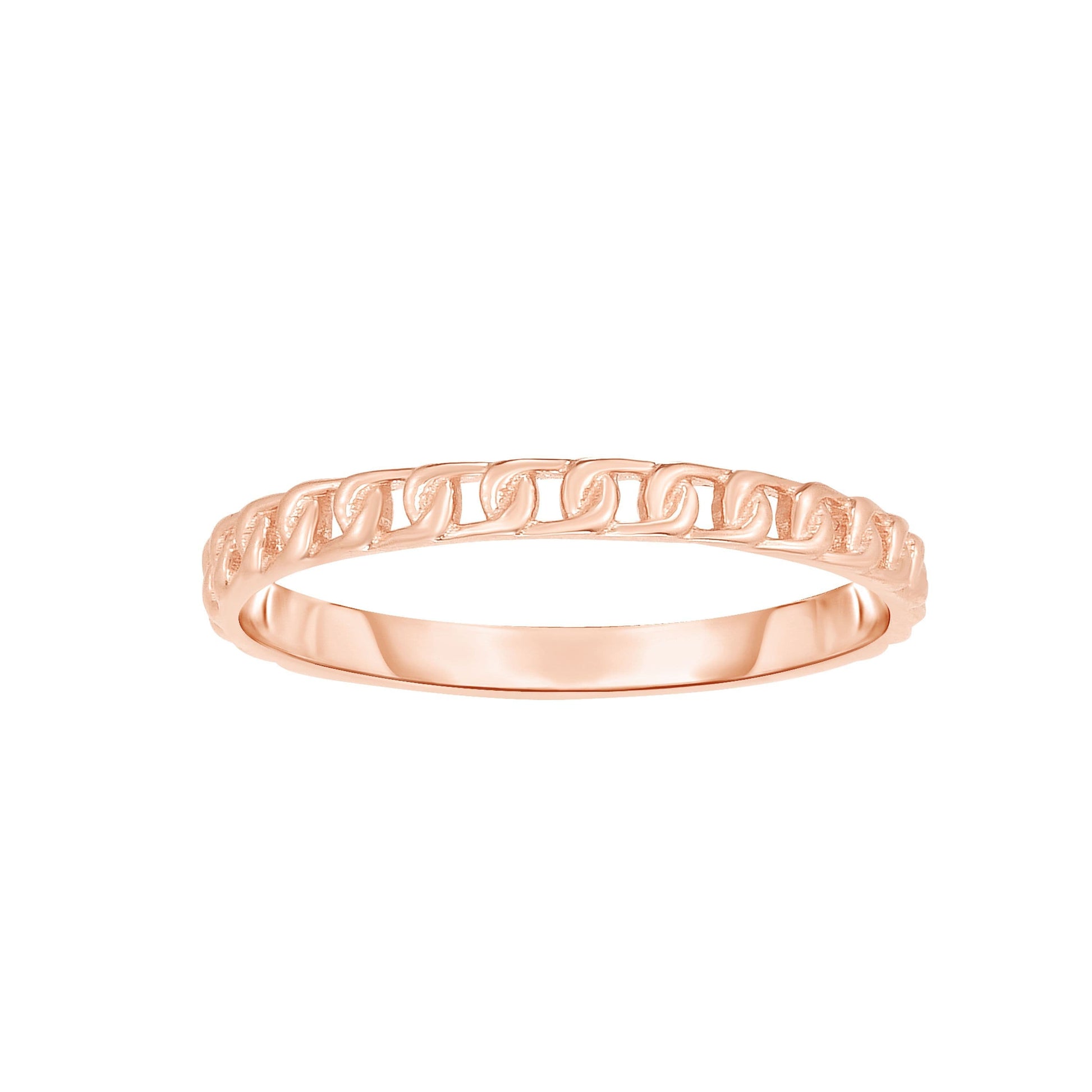 14kt Gold Size-7 Rose Finish Ring (5688347263131) (10220997771457)