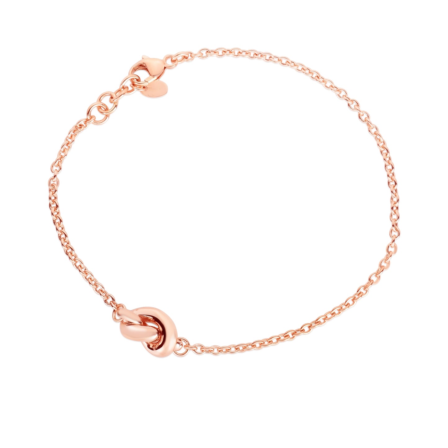 14K Gold Polished Puffed Love Knot Bracelet (8210051924198) (10220860506305)