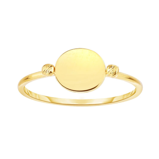 14kt Yellow Gold Shiny Flat Bead Ring (5688346280091) (10220998262977)