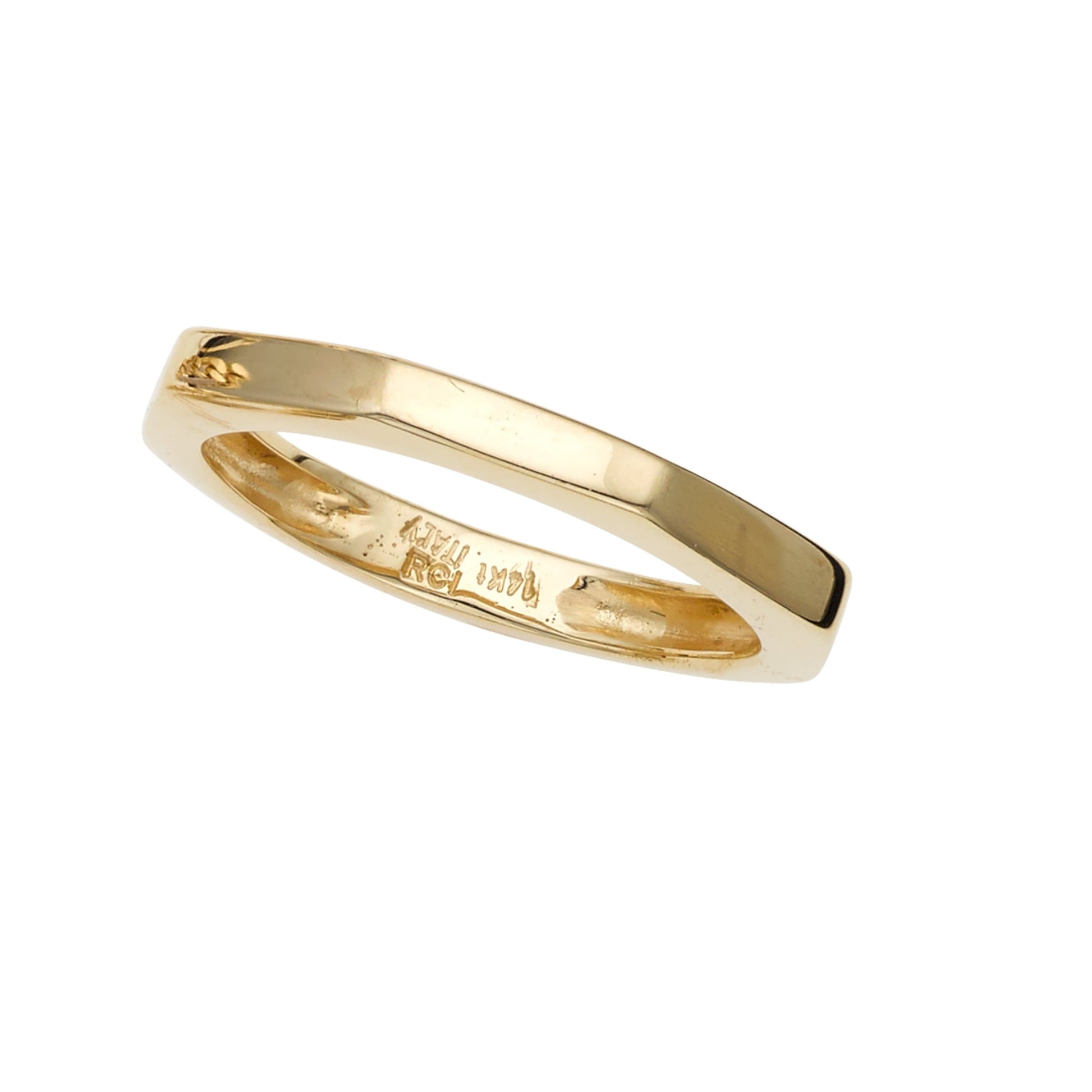 14kt Gold Size-7 Yellow Finish 2.7x21.5x2mm Polished Nut Ring (5688345985179) (10220998492353)