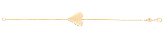 14K Gold Polished Engravable Elongated Heart Bracelet (8210051367142) (10220860702913)