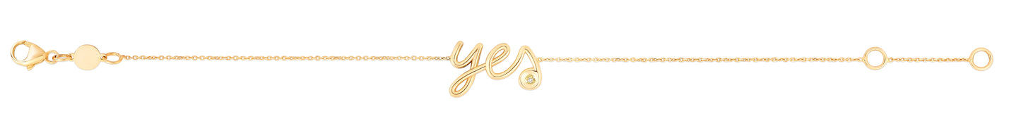 14K Gold Diamond Say Yes" Bracelet" (8210051104998) (10220860768449)