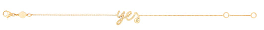 14K Gold Diamond Say Yes" Bracelet" (8210051104998) (10220860768449)