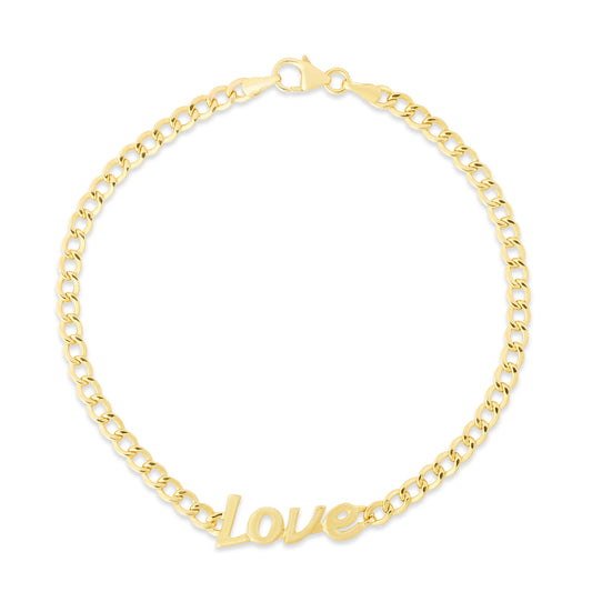 14K Love Curb Bracelet (8210050810086) (10220861620417)