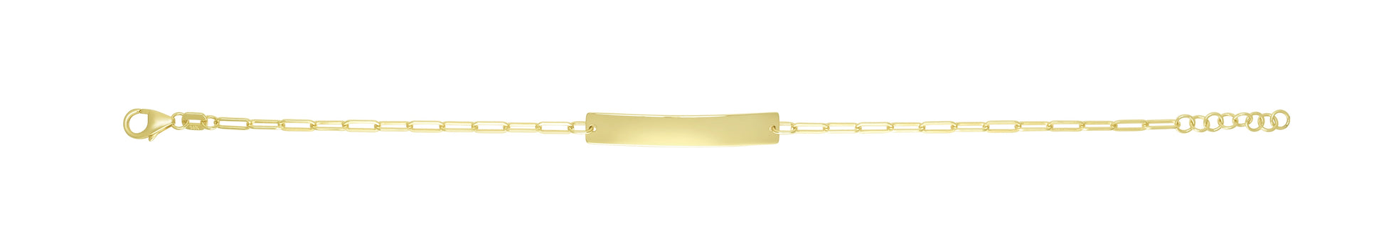 14K ID Bar Paperclip Bracelet (8210051006694) (10220861063361)