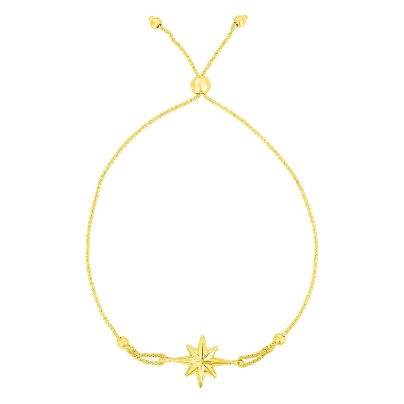 14K Yellow Gold North Star Friendship Bracelet (10241812168897)