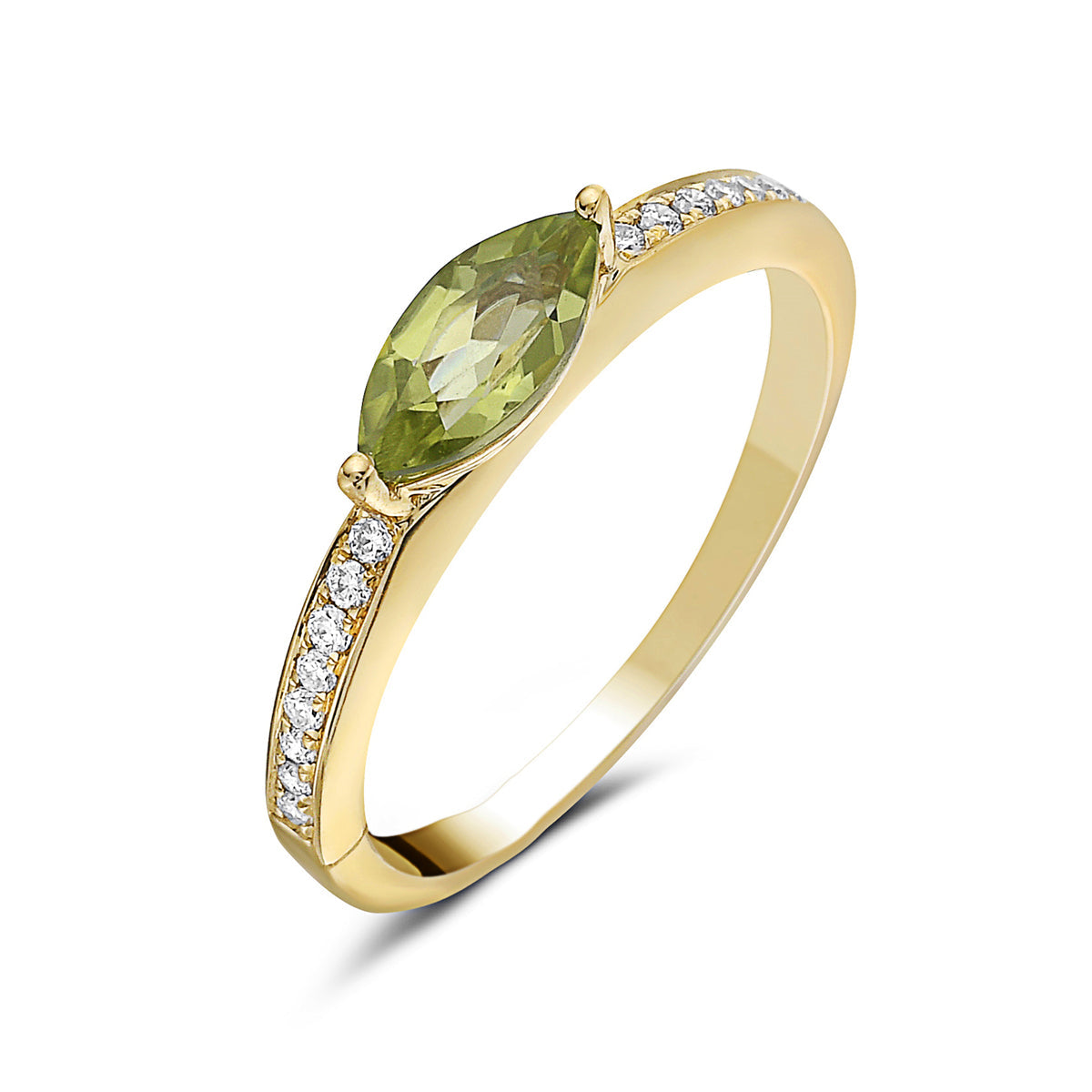 Peridot And Diamond Fashion Band (8073430499558) (10220888719553)