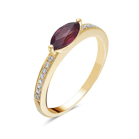 Garnet And Diamond Fashion Band (8073430565094) (10220888555713)