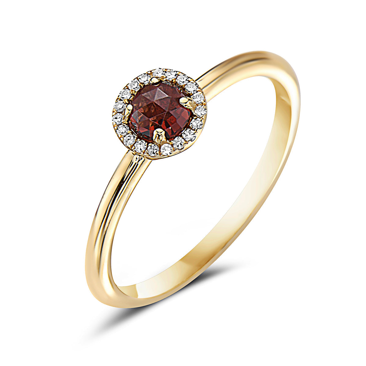 Garnet And Diamond Halo Ring (8073430892774) (10220888031425)