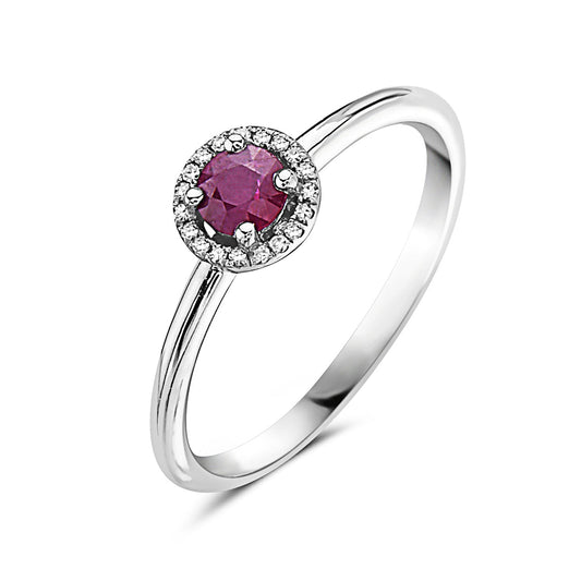 Ruby And Diamond Halo Ring (8073431220454) (10220887179457)