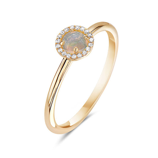 Opal And Diamond Halo Ring (8073430991078) (10220887867585)