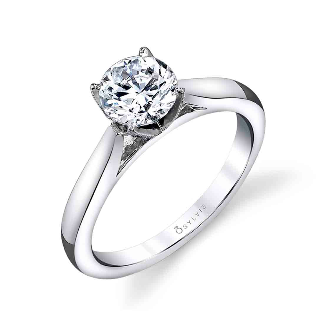 Modern Solitaire Engagement Ring (10588532375745)