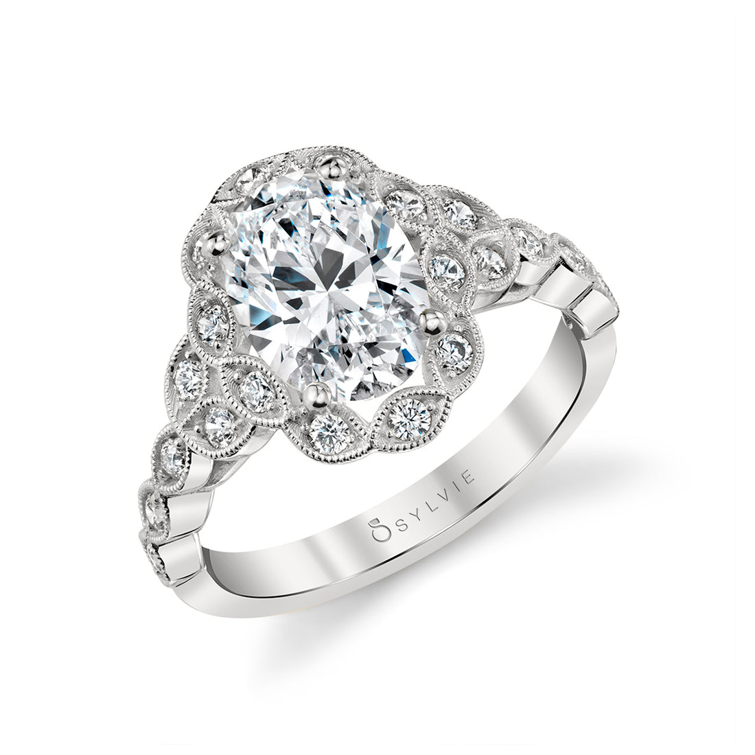 Flower Engagement Ring (10588533424321)