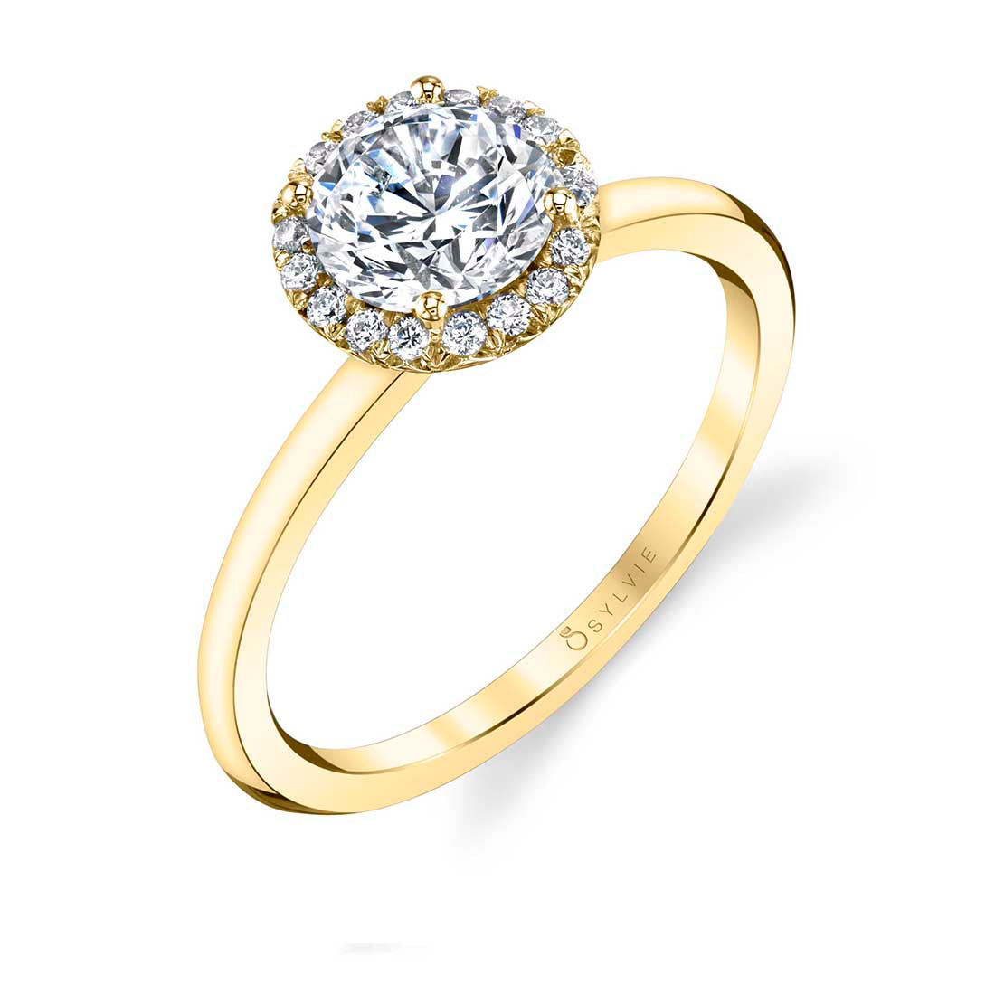 Solitaire Halo Engagement Ring (10588533457089)