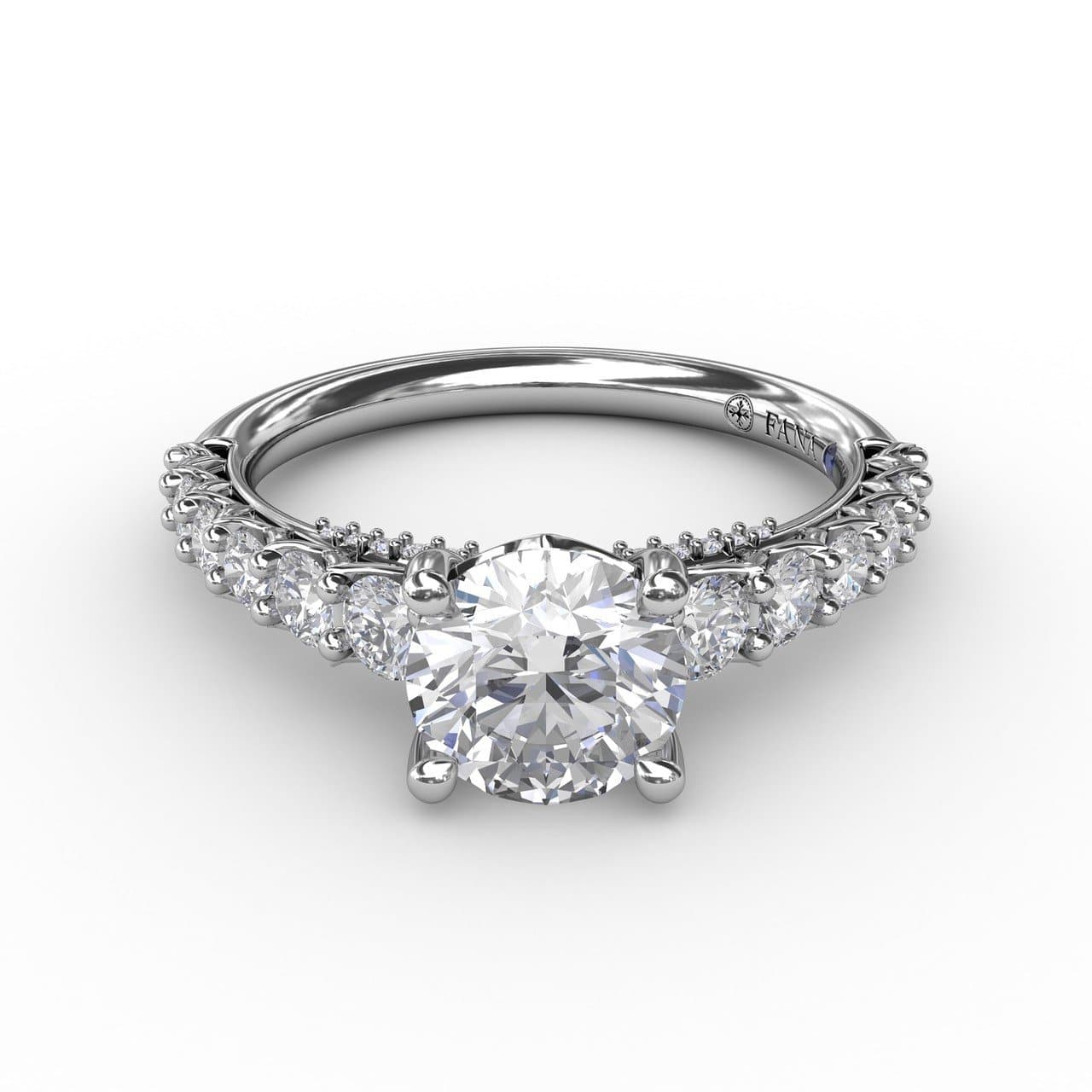 Contemporary Diamond Solitaire Engagement Ring With Openwork Diamond Band (5552771694747) (10221023690945)