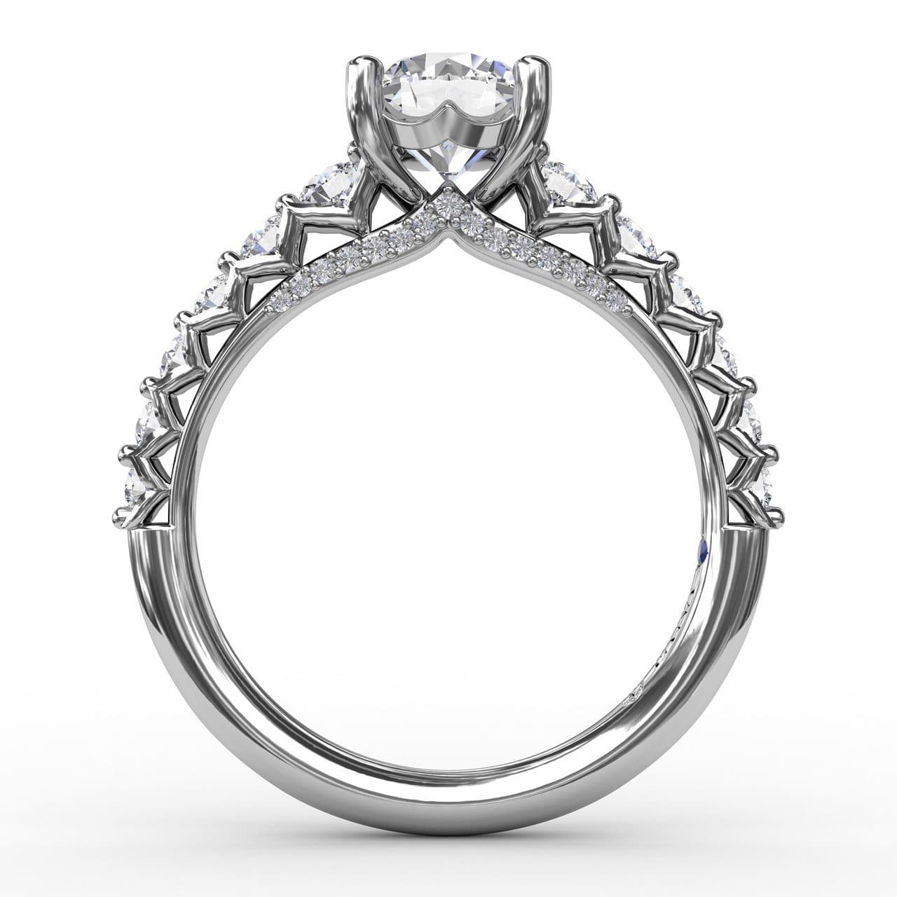 Contemporary Diamond Solitaire Engagement Ring With Openwork Diamond Band (5552771694747) (10221023690945)