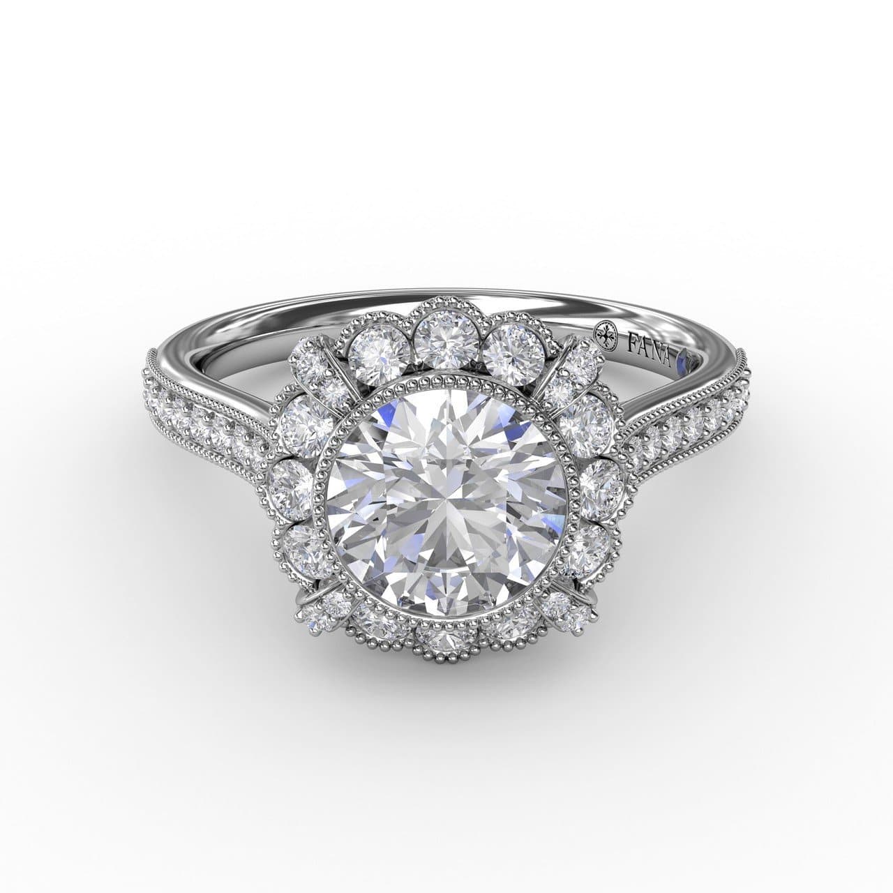 Vintage Scalloped Halo Engagement Ring With Milgrain Details (5552771989659) (10221023396033)