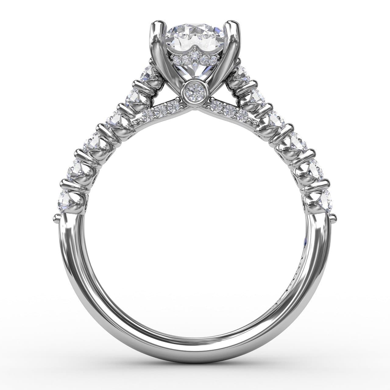 Contemporary Diamond Solitaire Engagement Ring With Hidden Halo (5552772546715) (10221023035585)