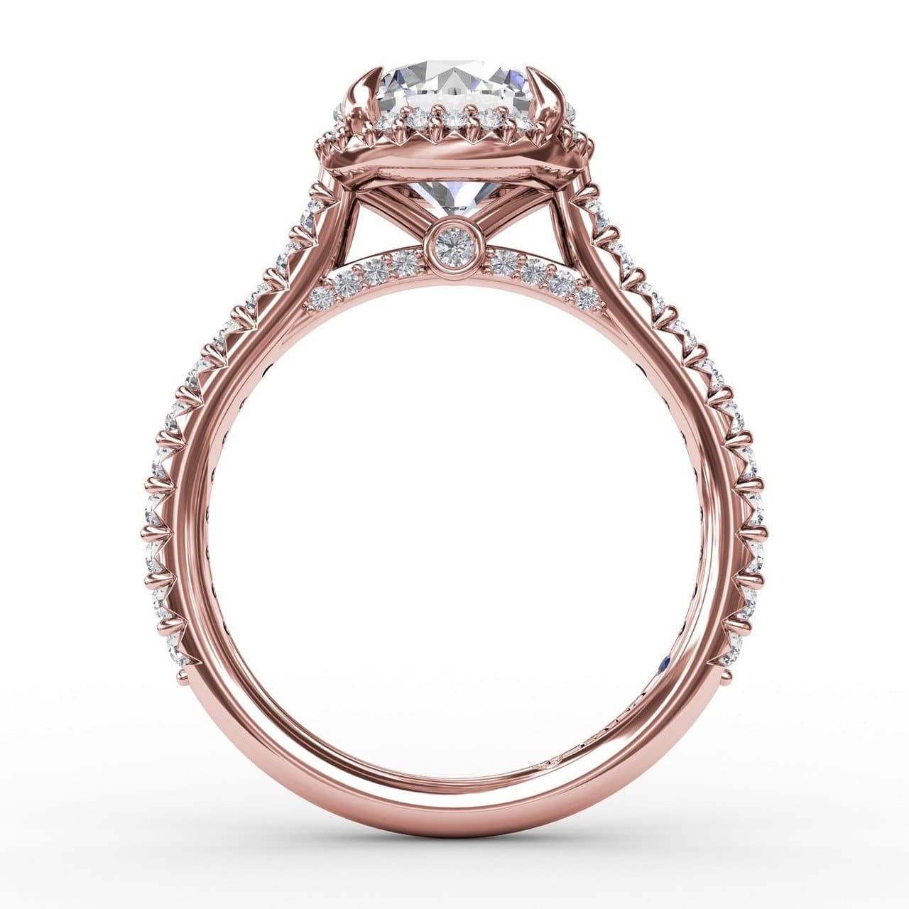 Contemporary Round Diamond Halo Engagement Ring With Geometric Details (5552788701339) (10221012058305)