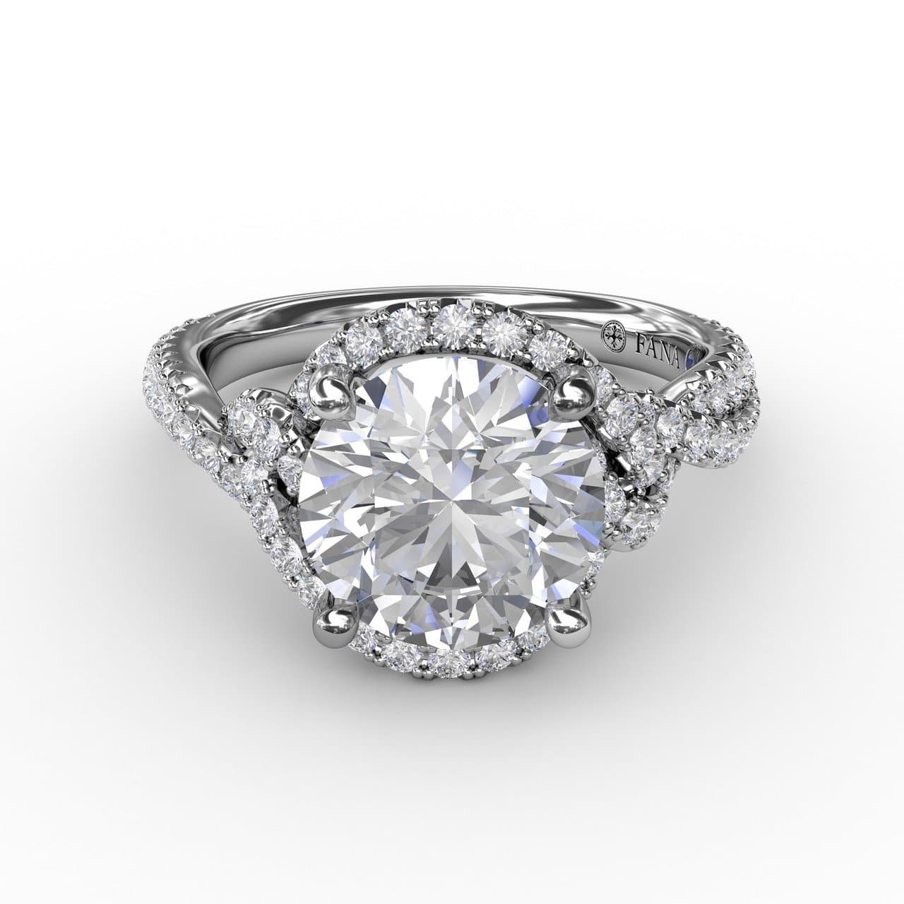 Contemporary Round Diamond Halo Engagement Ring With Twisted Shank (5552775168155) (10221020643521)