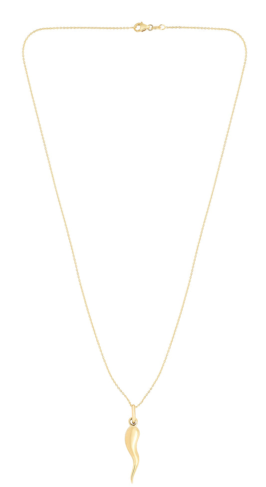 14K Gold Italian Horn Necklace (8210048844006) (10220865487041)