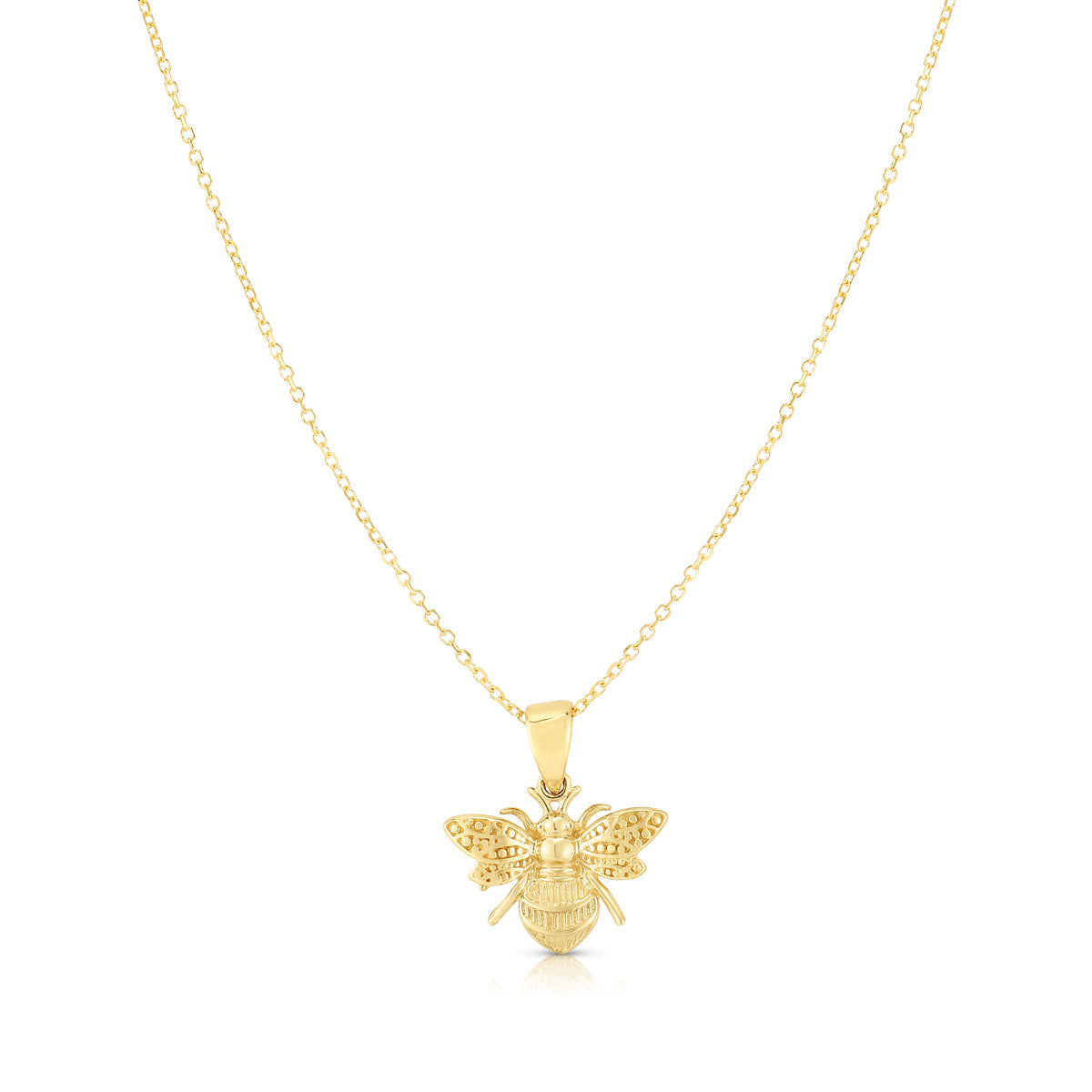 14K Gold Bumblebee Necklace (8210048712934) (10220865716417)