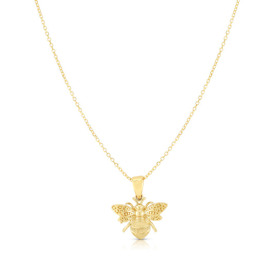 14K Gold Bumblebee Necklace (8210048712934) (10220865716417)