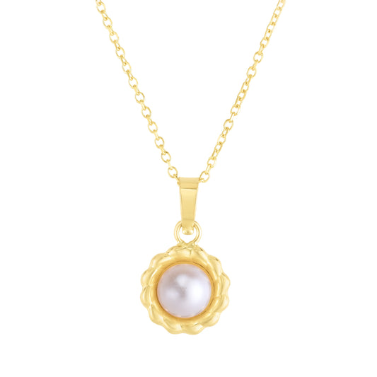 14K Pearl Flower Necklace (8210048581862) (10220865945793)